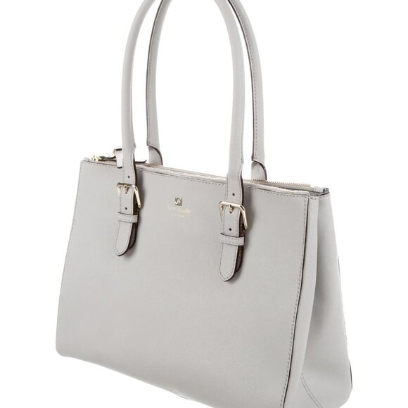Kate Spade NY Charlotte Street Reena Tote Bag Stone Ice Gray Shoulder Purse - Picture 5 of 16